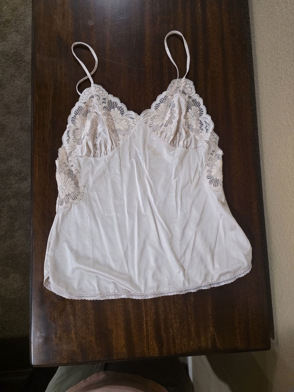 American Vintage Pale Blush Lace-Trim Camisole
